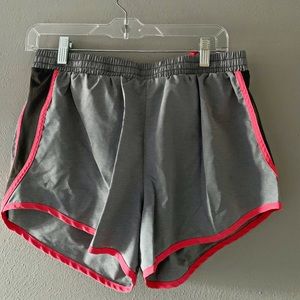 Gray and Pink Under Armour Shorts